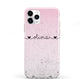 Personalised Faux Glitter Marble Name iPhone 11 Pro 3D Tough Case