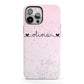 Personalised Faux Glitter Marble Name iPhone 13 Pro Max Full Wrap 3D Tough Case