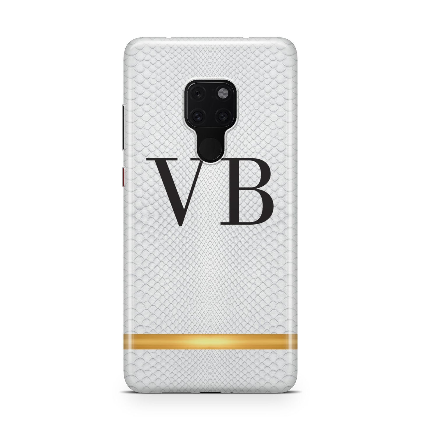 Personalised Faux Snakeskin Initials Huawei Mate 20 Phone Case