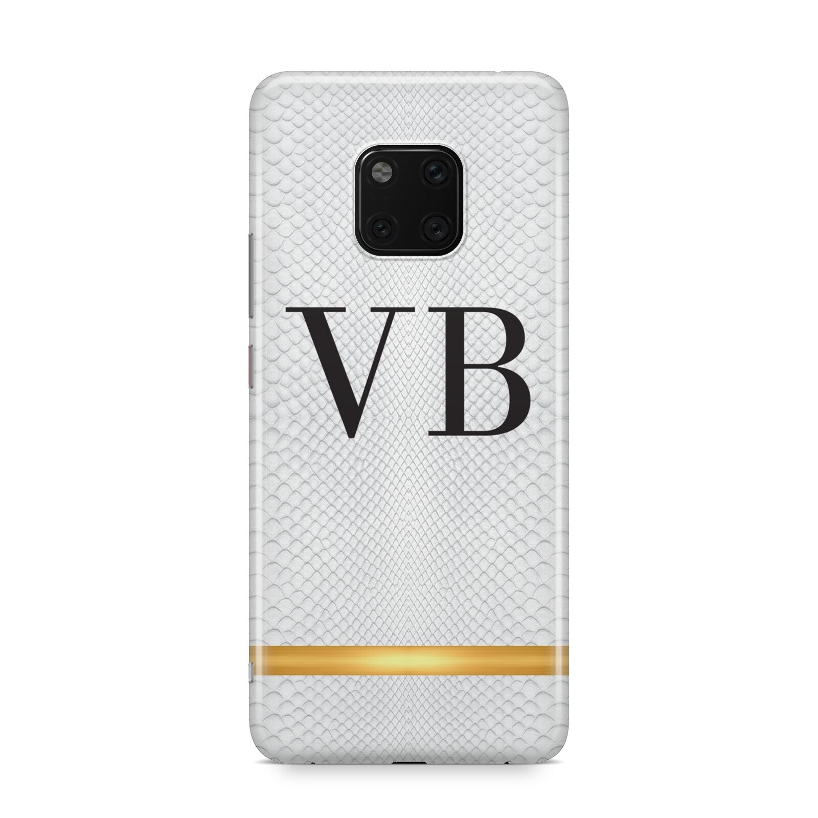 Personalised Faux Snakeskin Initials Huawei Mate 20 Pro Phone Case