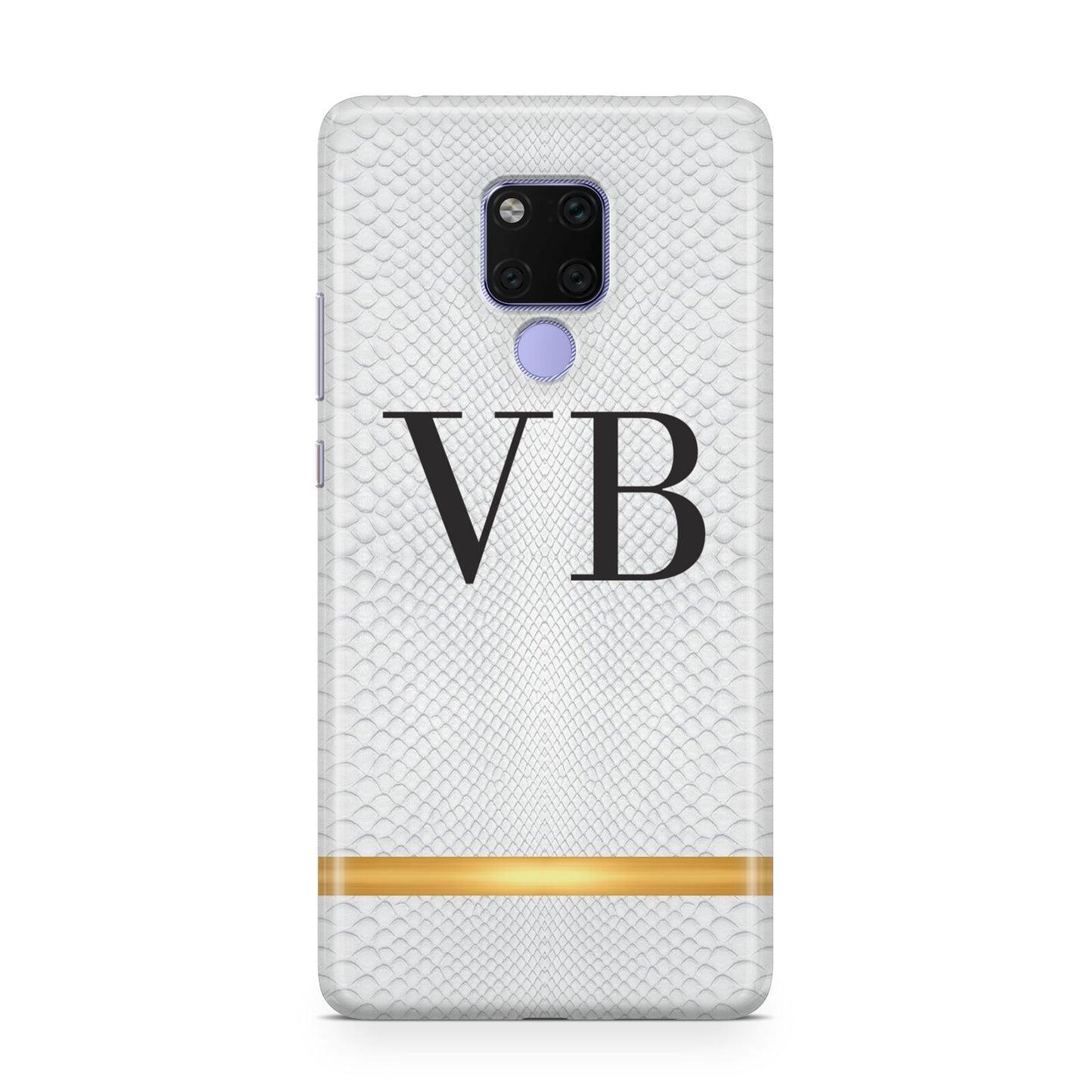 Personalised Faux Snakeskin Initials Huawei Mate 20X Phone Case