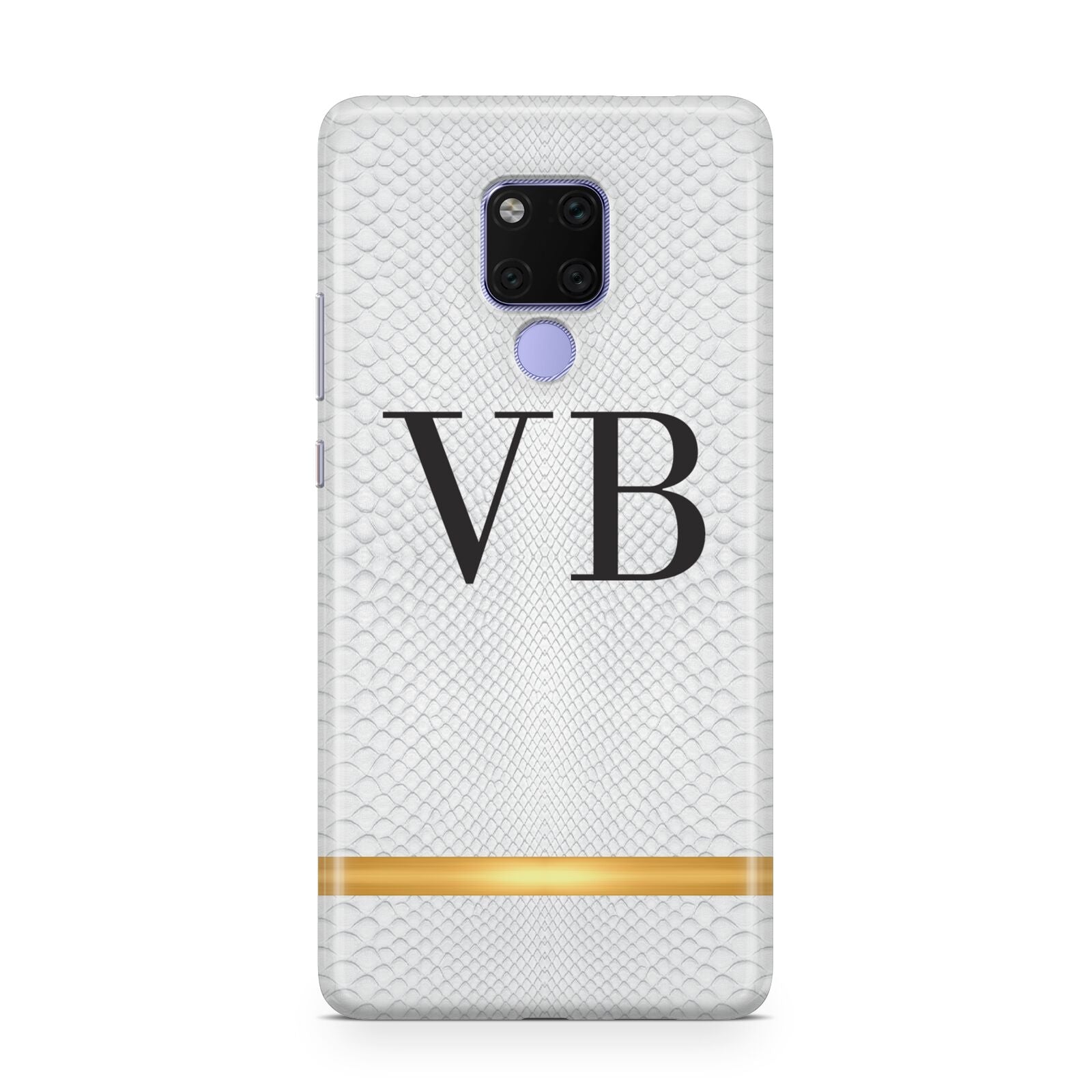Personalised Faux Snakeskin Initials Huawei Mate 20X Phone Case
