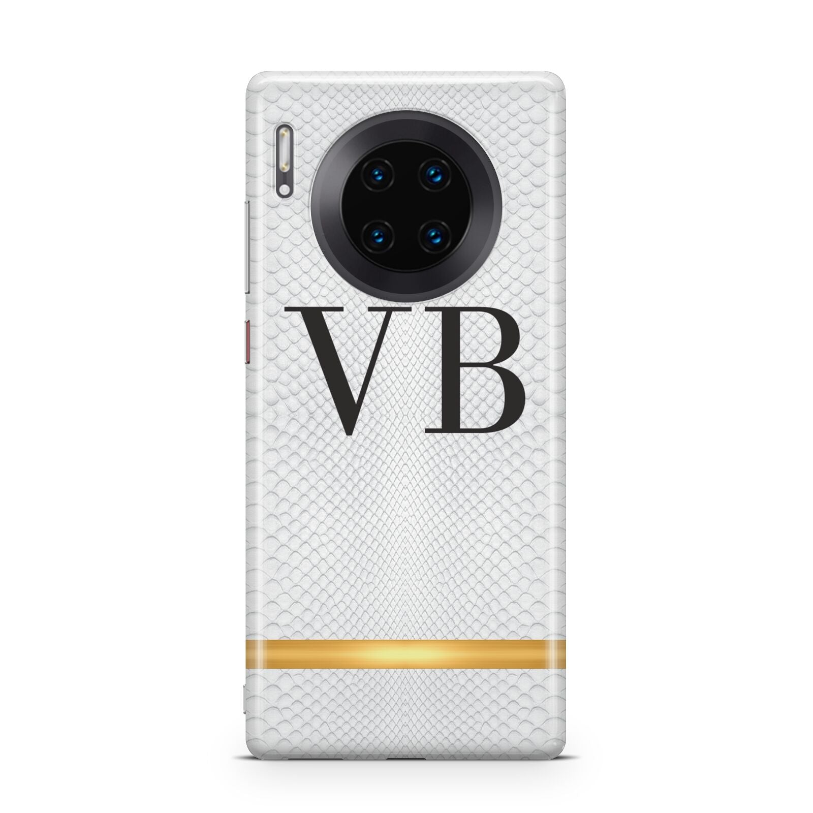 Personalised Faux Snakeskin Initials Huawei Mate 30 Pro Phone Case