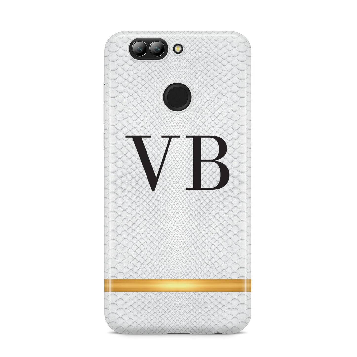 Personalised Faux Snakeskin Initials Huawei Nova 2s Phone Case