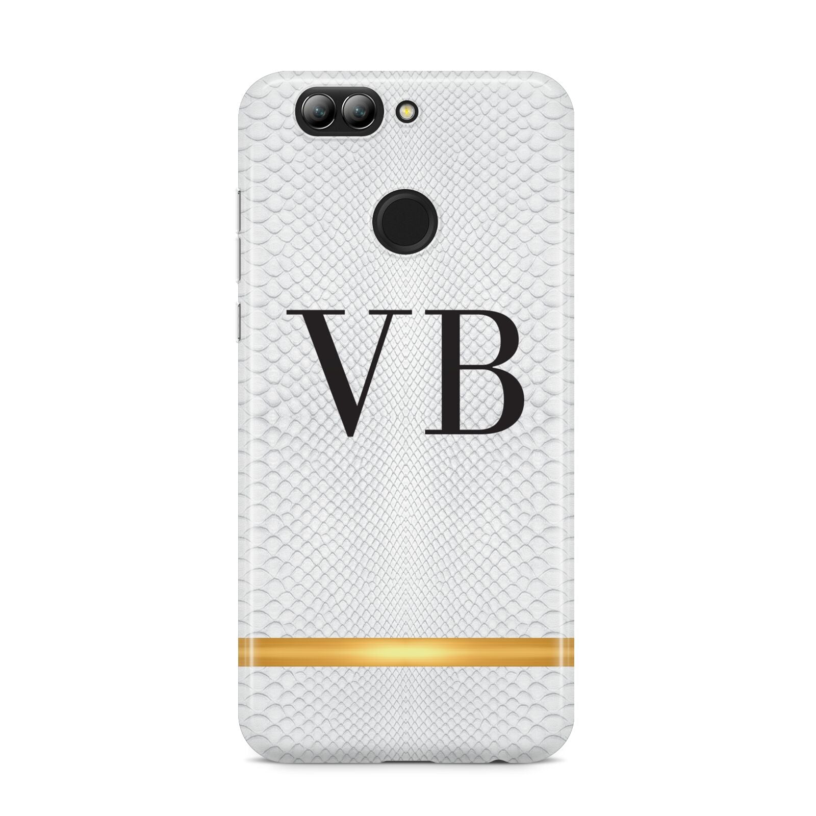 Personalised Faux Snakeskin Initials Huawei Nova 2s Phone Case