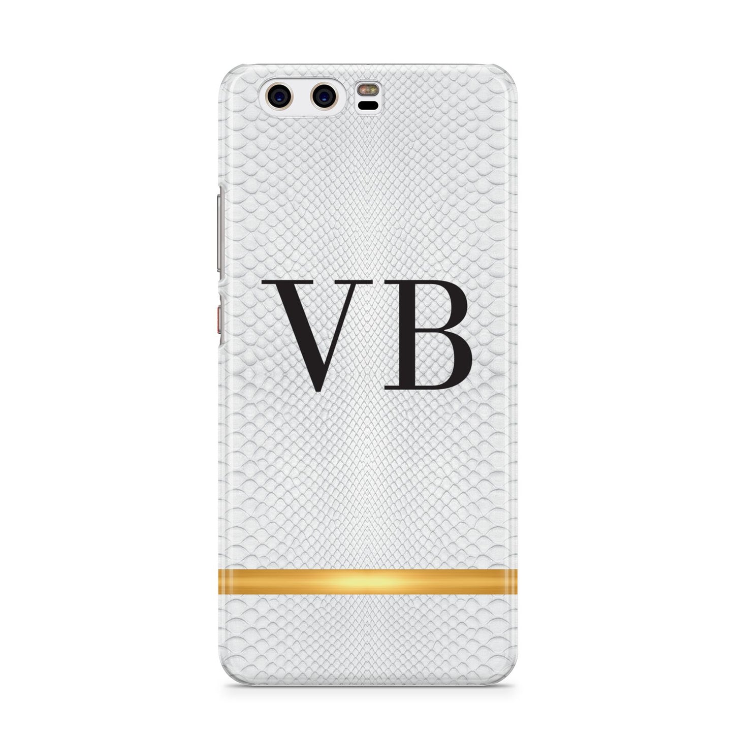 Personalised Faux Snakeskin Initials Huawei P10 Phone Case