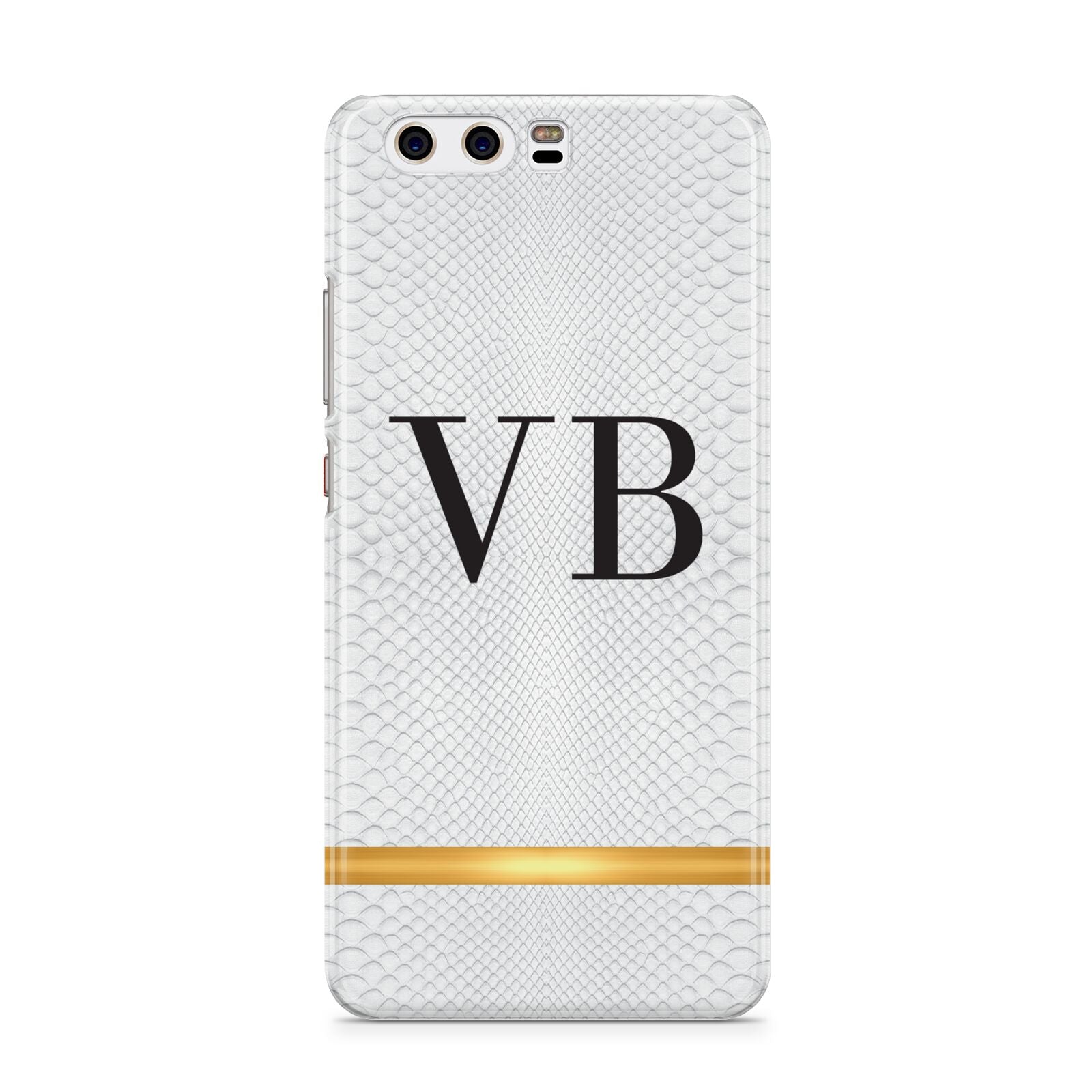 Personalised Faux Snakeskin Initials Huawei P10 Phone Case