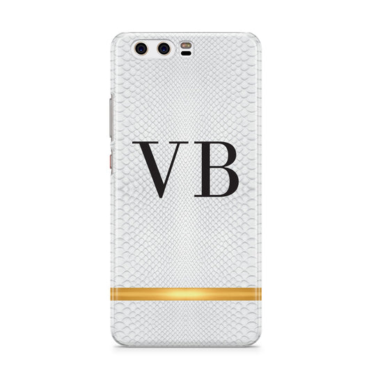 Personalised Faux Snakeskin Initials Huawei P10 Phone Case