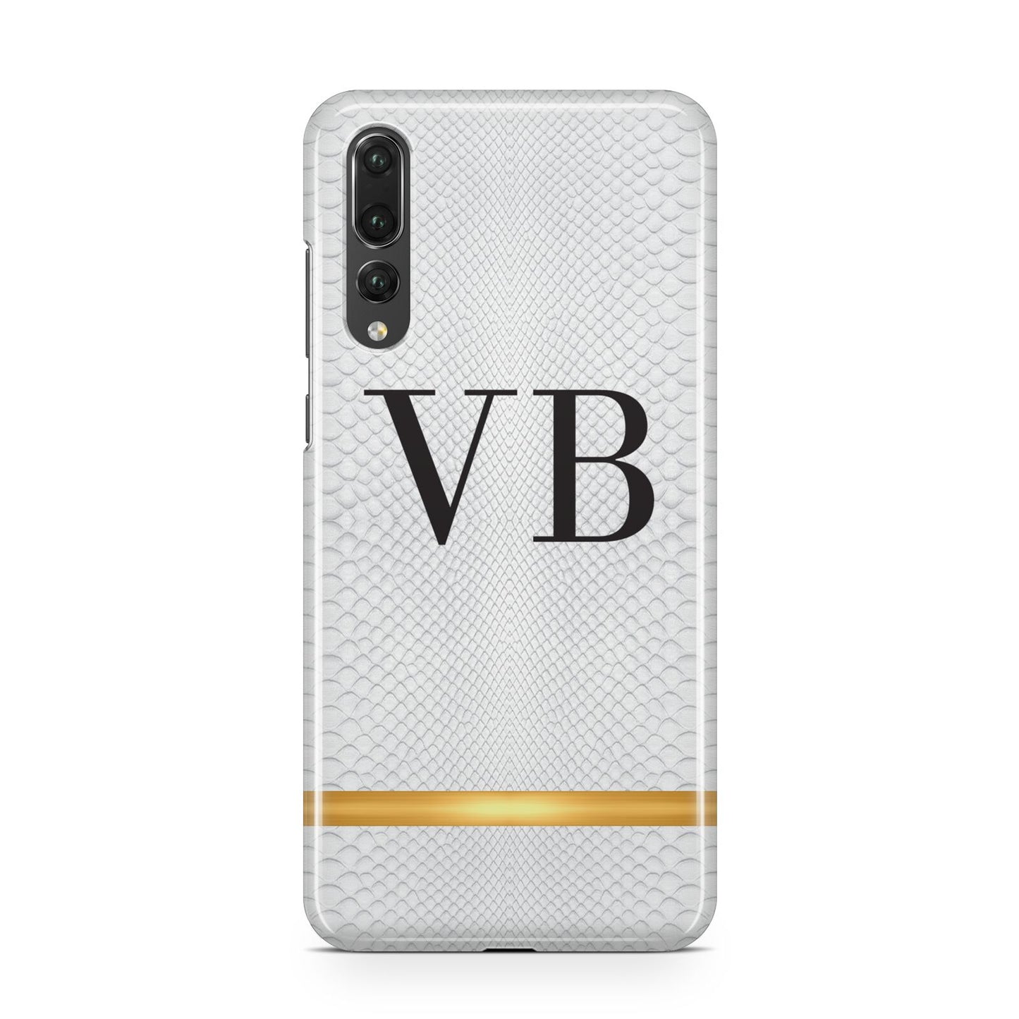 Personalised Faux Snakeskin Initials Huawei P20 Pro Phone Case