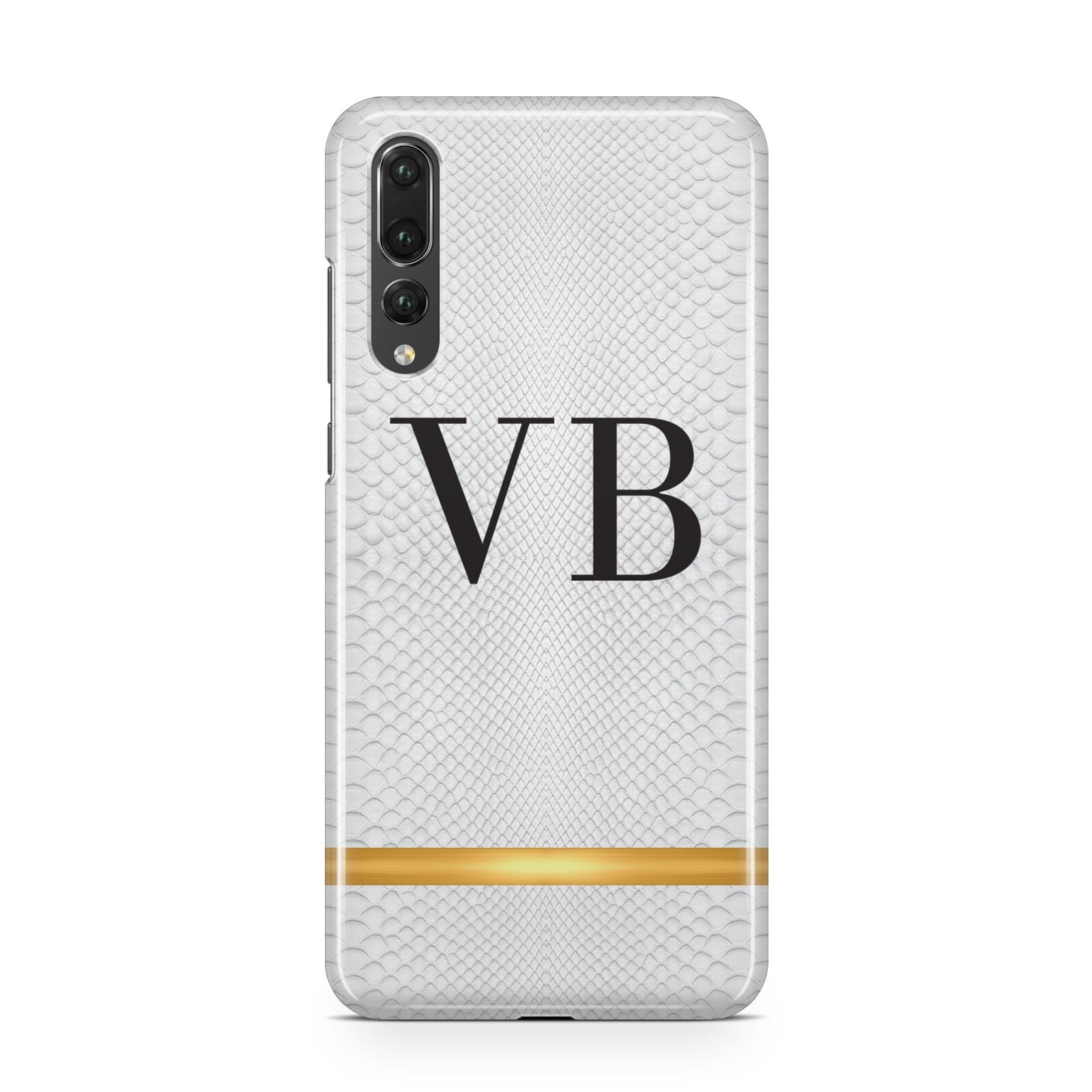 Personalised Faux Snakeskin Initials Huawei P20 Pro Phone Case