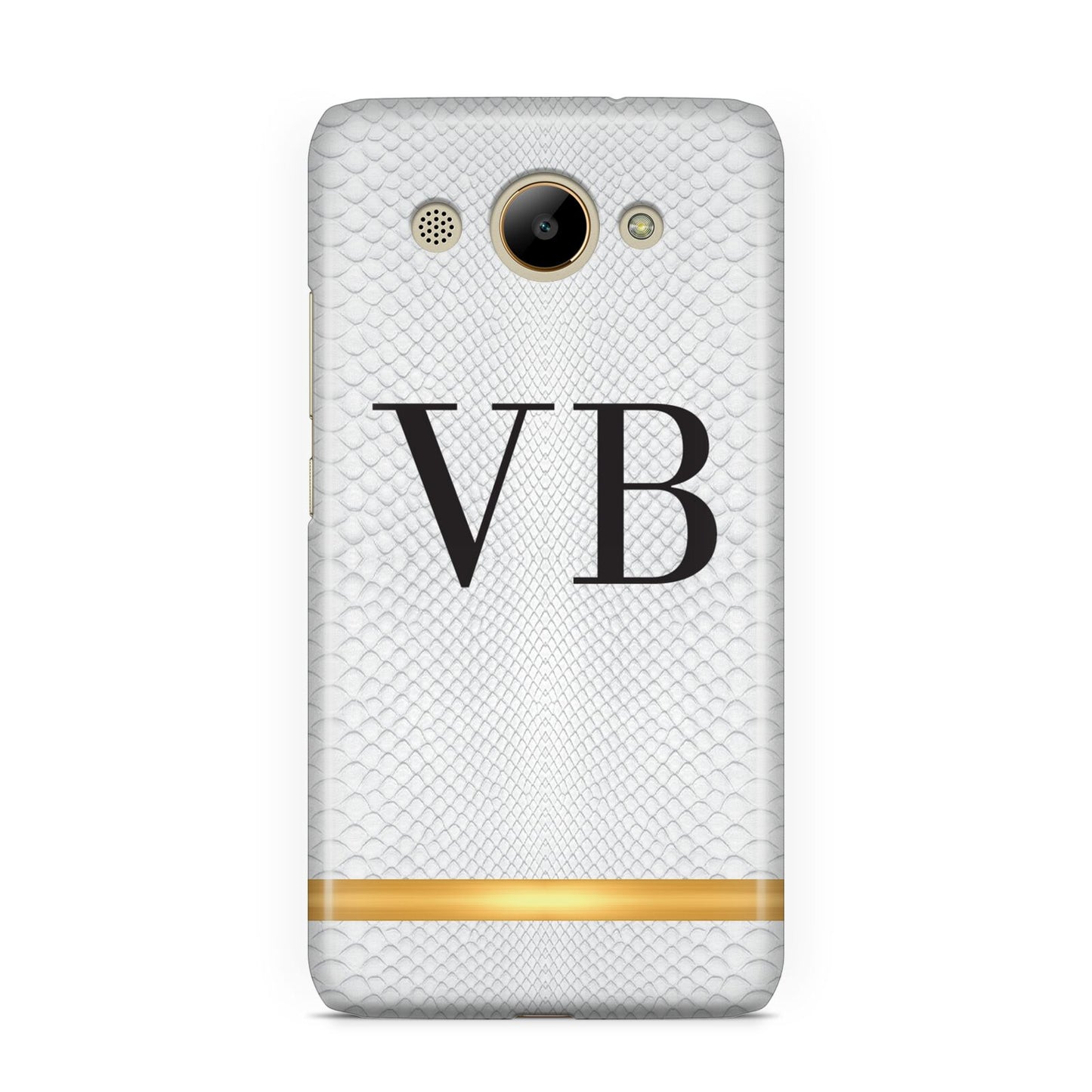 Personalised Faux Snakeskin Initials Huawei Y3 2017