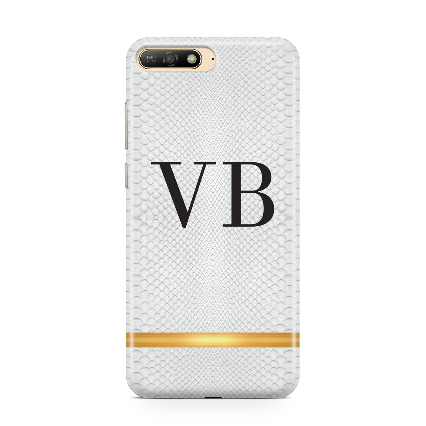 Personalised Faux Snakeskin Initials Huawei Y6 2018