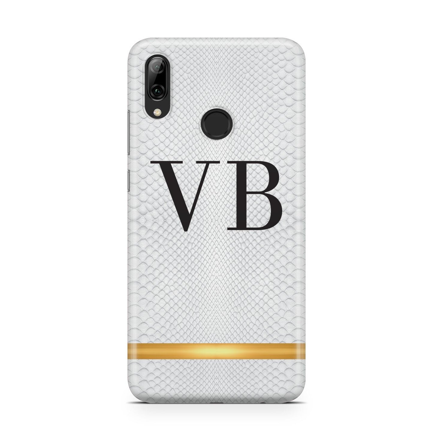 Personalised Faux Snakeskin Initials Huawei Y7 2019