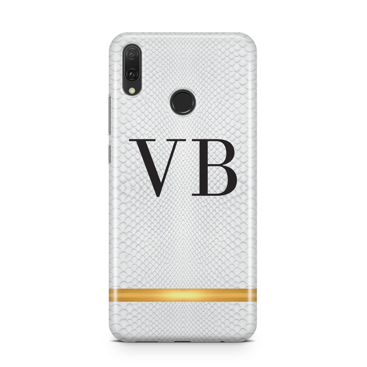 Personalised Faux Snakeskin Initials Huawei Y9 2019