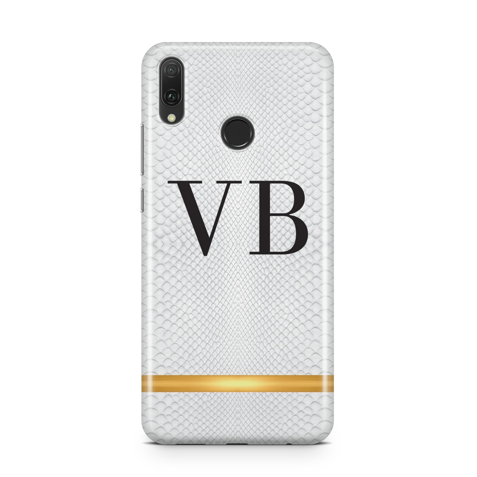 Personalised Faux Snakeskin Initials Huawei Y9 2019