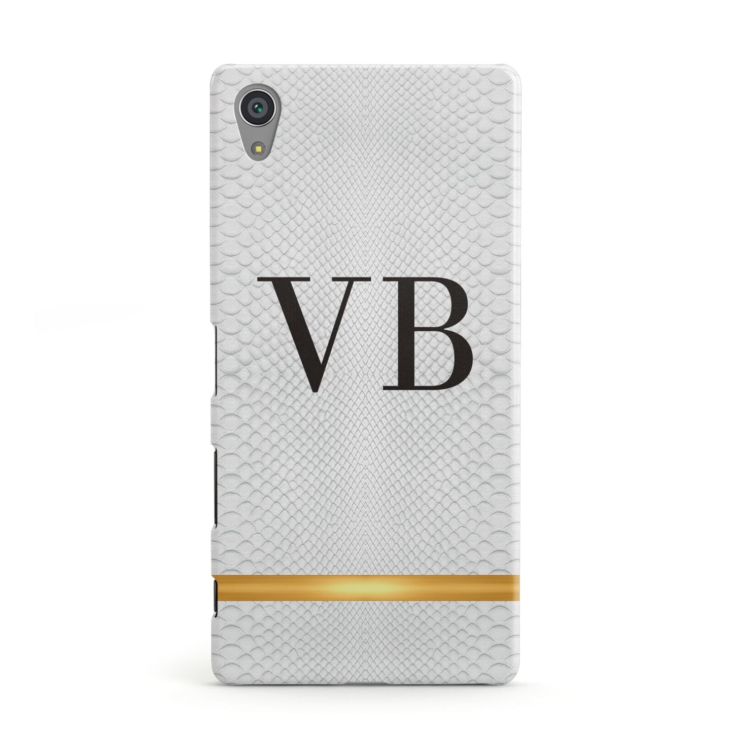Personalised Faux Snakeskin Initials Sony Xperia Case