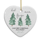 Personalised First Christmas Family Heart Decoration