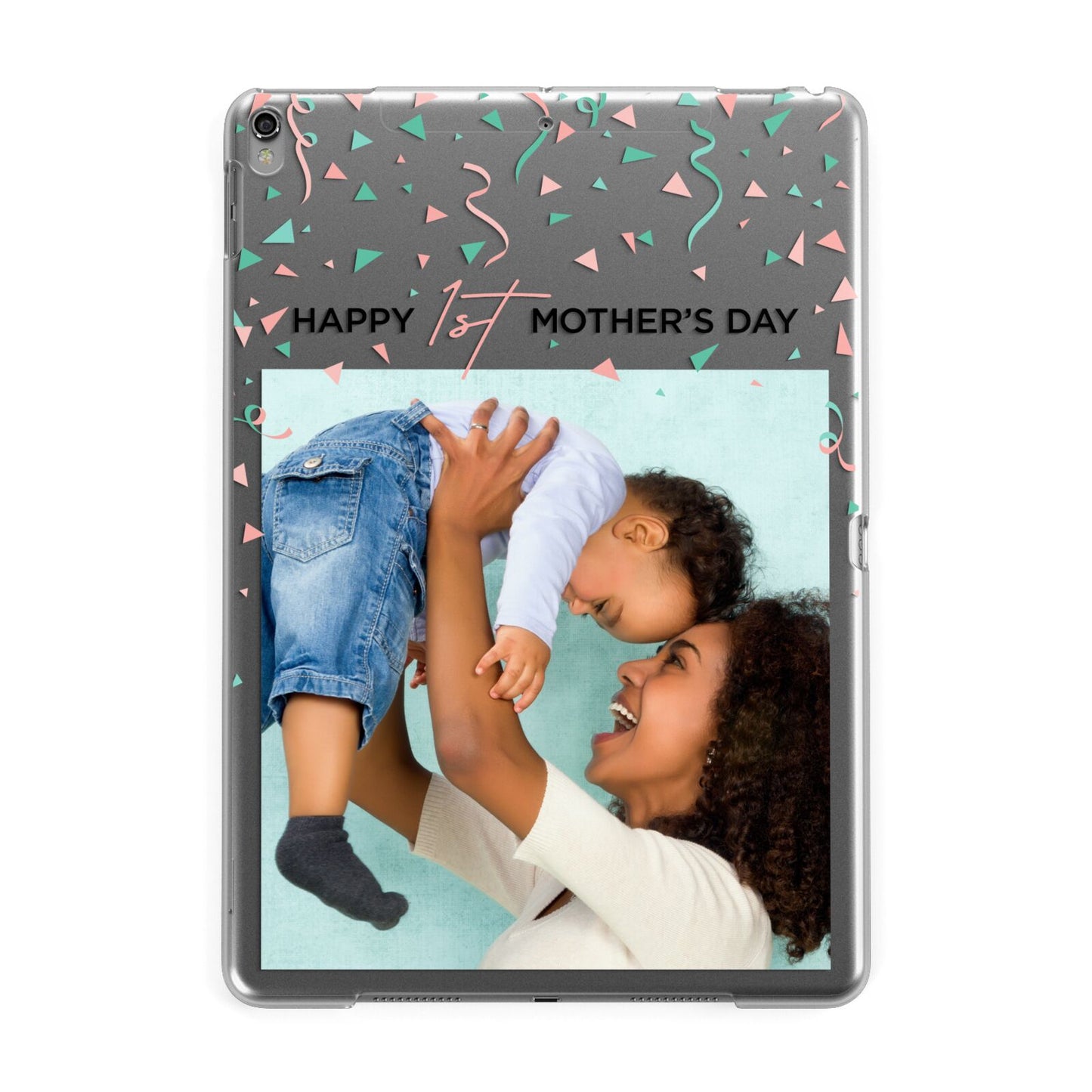 Personalised First Mothers Day Apple iPad Grey Case