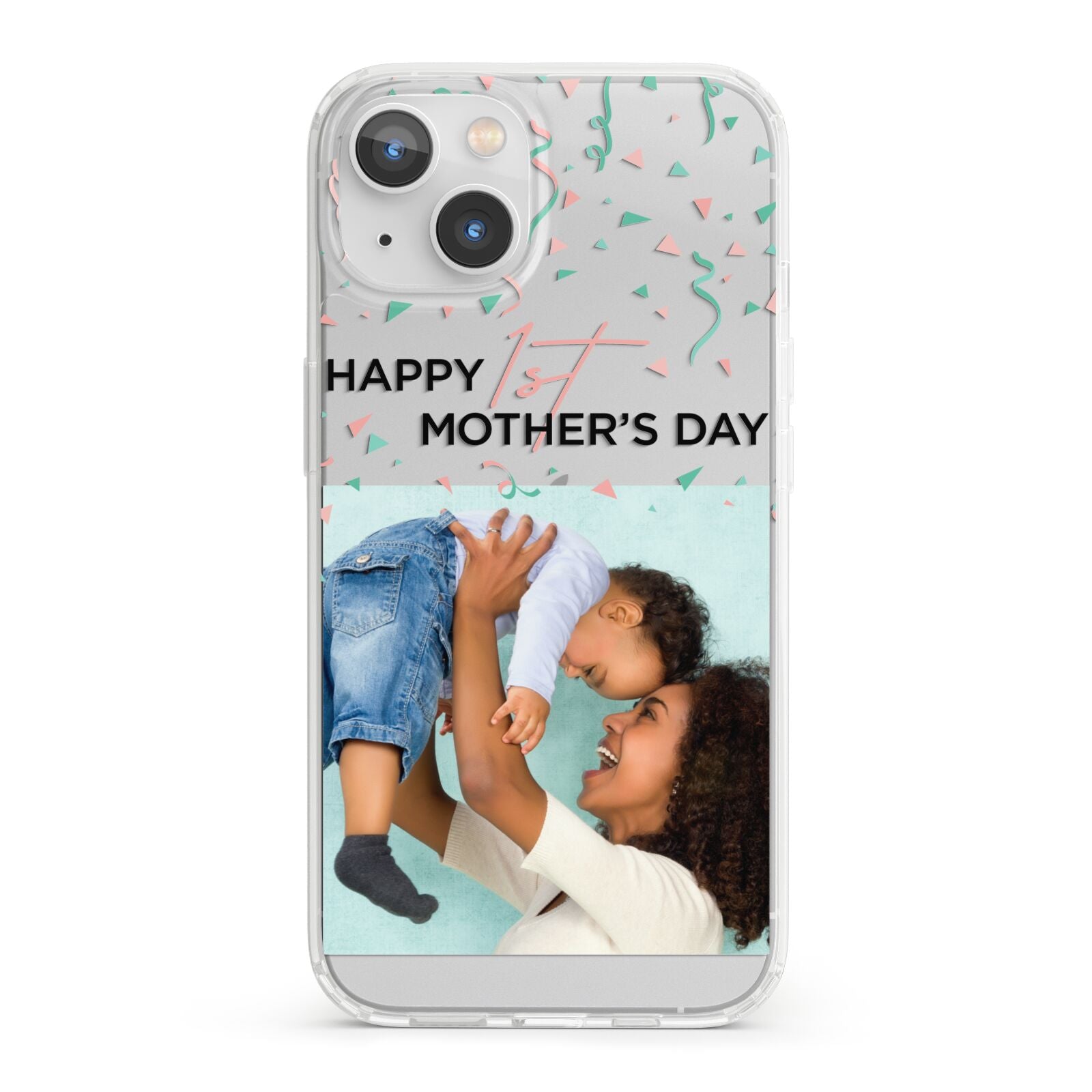 Personalised First Mothers Day iPhone 13 Clear Bumper Case