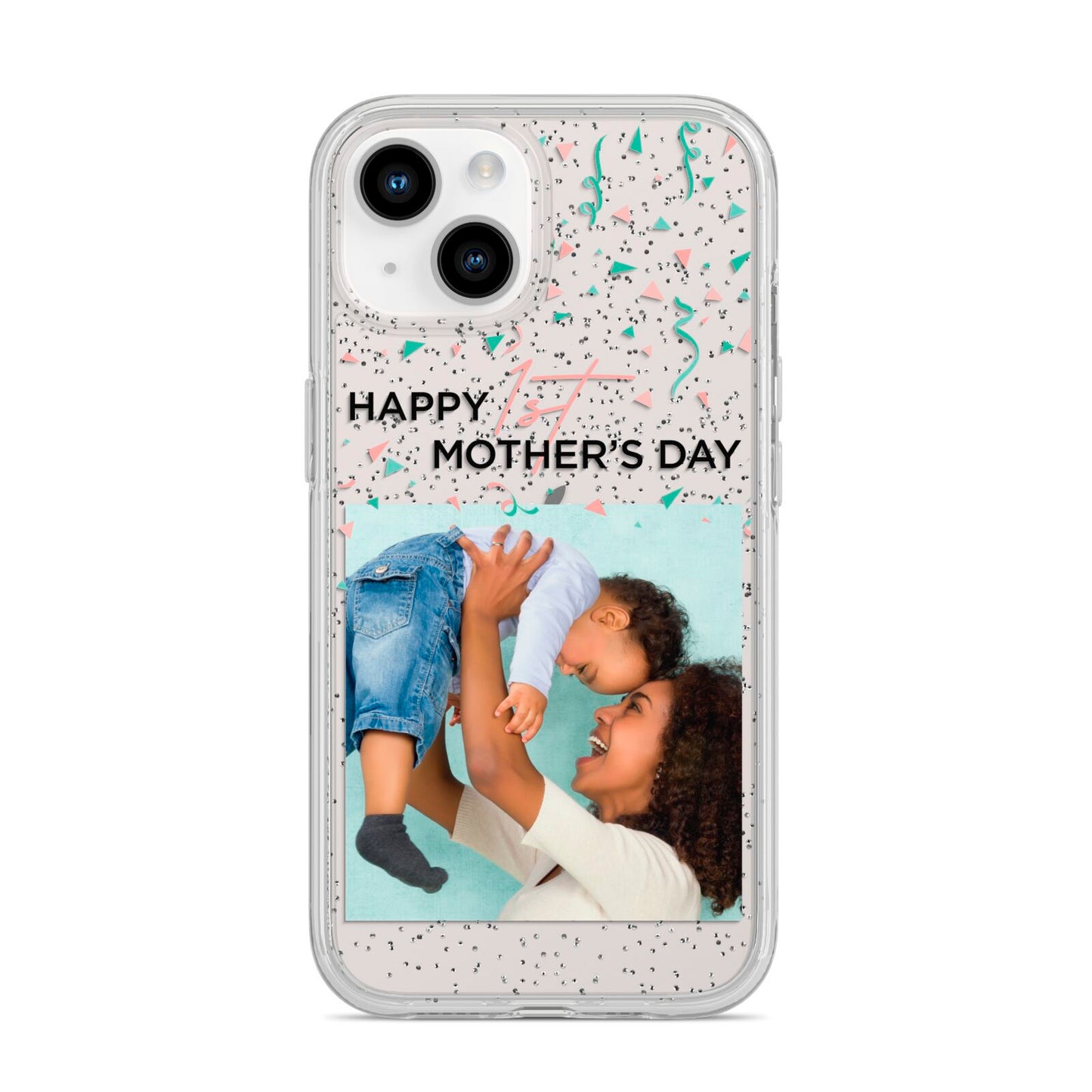 Personalised First Mothers Day iPhone 14 Glitter Tough Case Starlight
