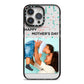 Personalised First Mothers Day iPhone 14 Pro Max Black Impact Case on Silver phone