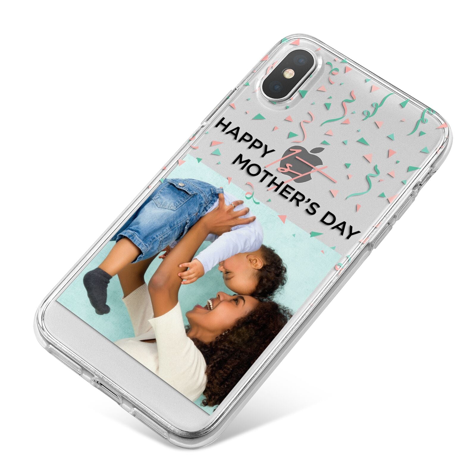 Personalised First Mothers Day iPhone X Bumper Case on Silver iPhone