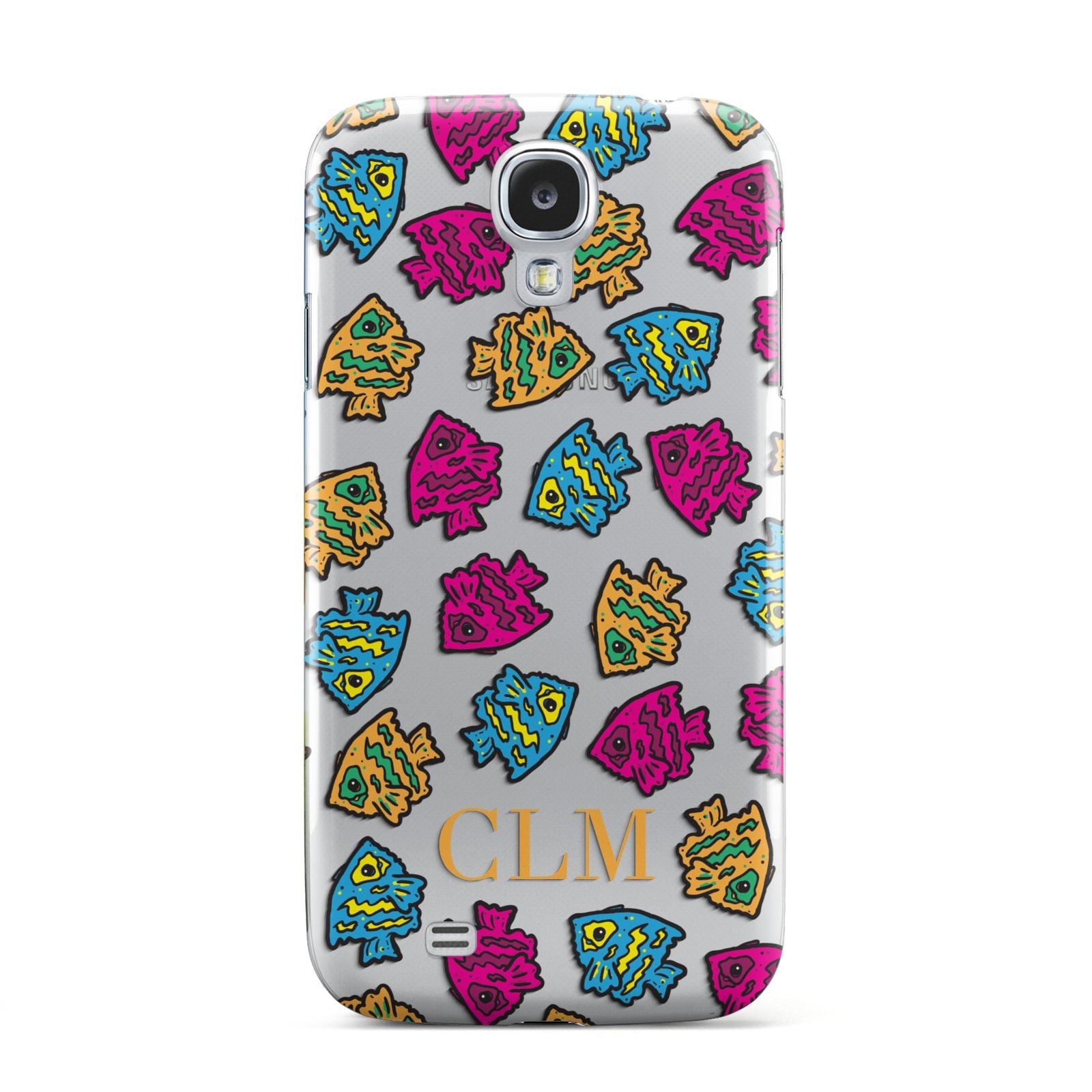 Personalised Fish Initials Clear Samsung Galaxy S4 Case