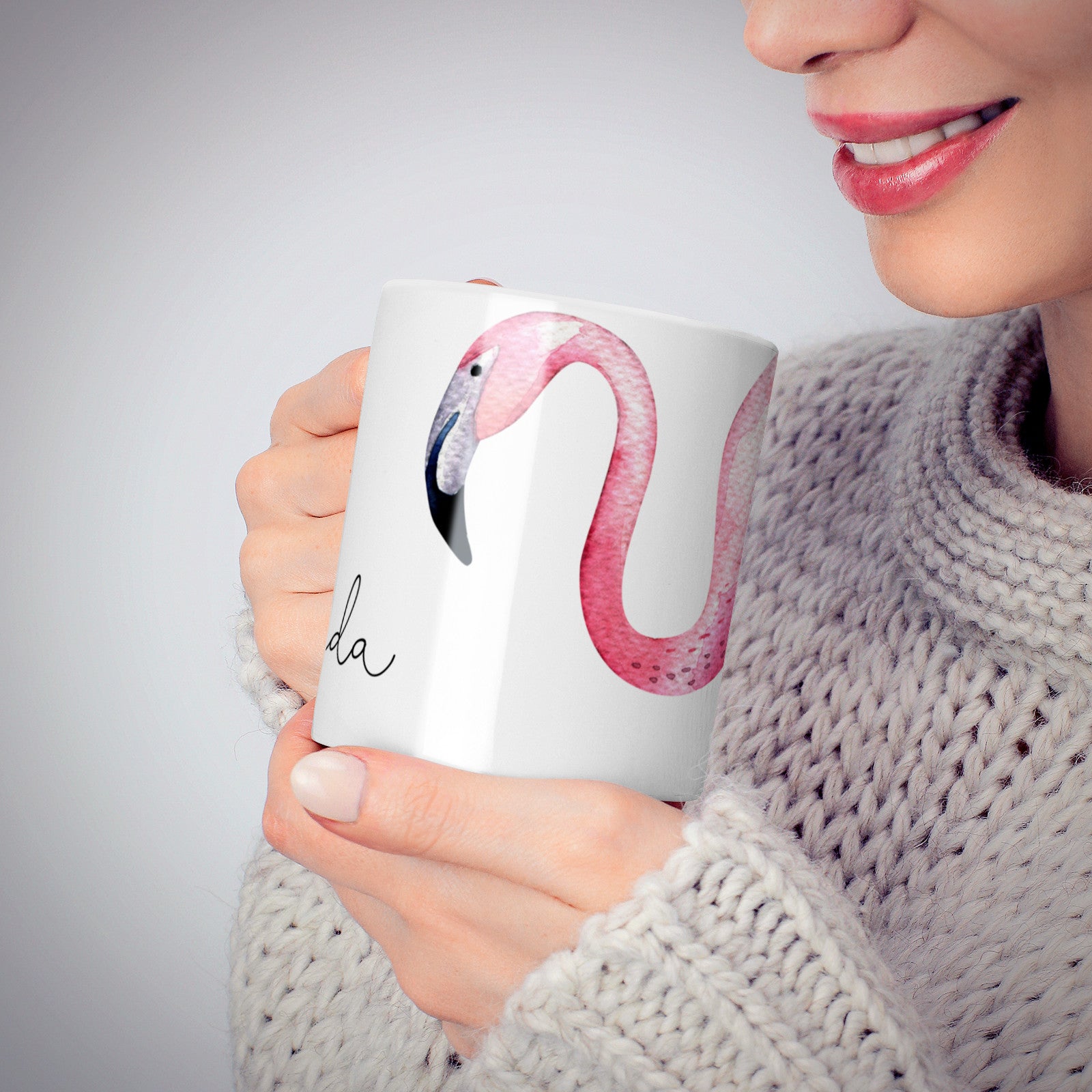 Personalised Flamingo 10oz Mug Alternative Image 6