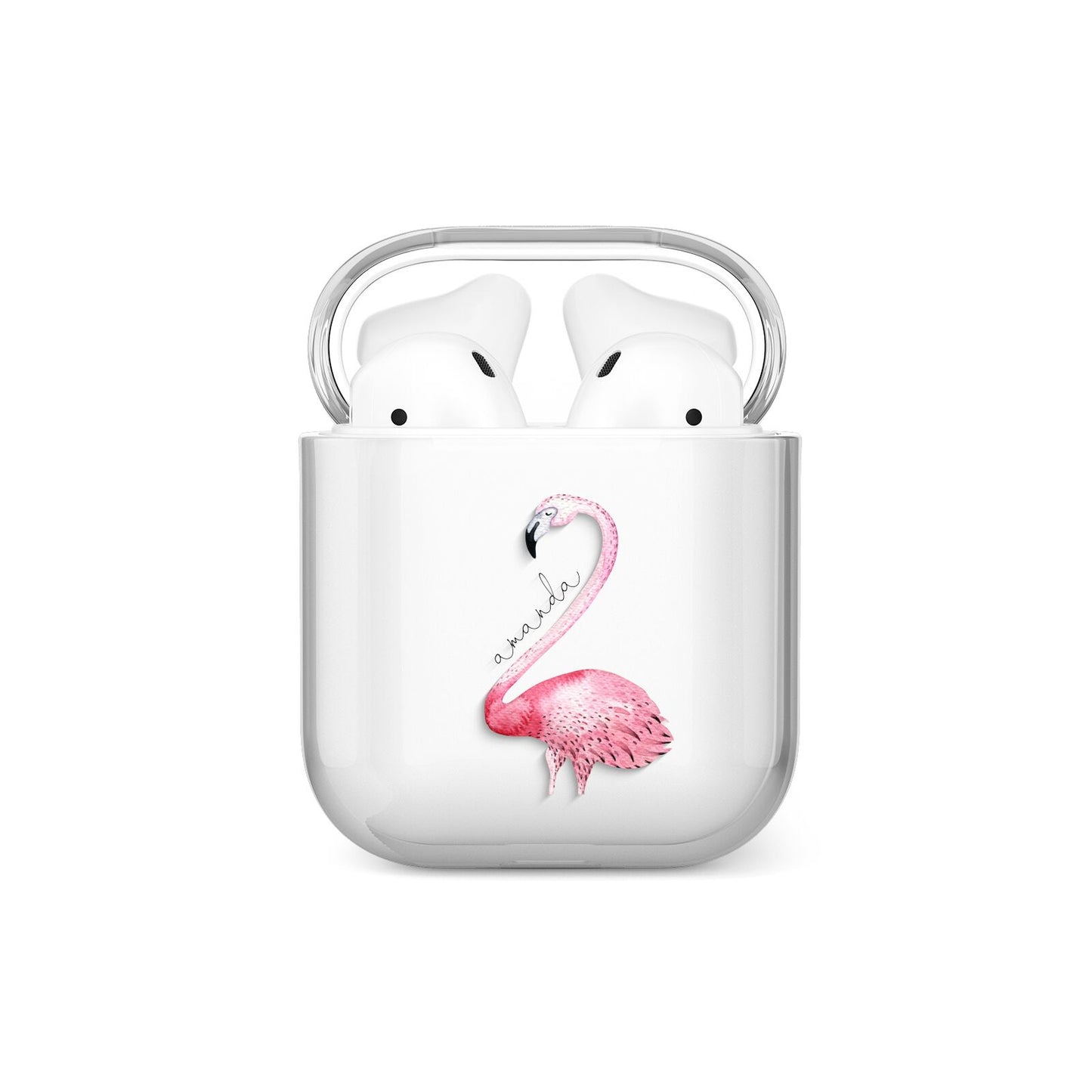 Personalised Flamingo AirPods Case