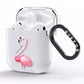 Personalised Flamingo AirPods Clear Case Side Image