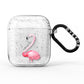 Personalised Flamingo AirPods Glitter Case