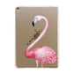 Personalised Flamingo Apple iPad Gold Case