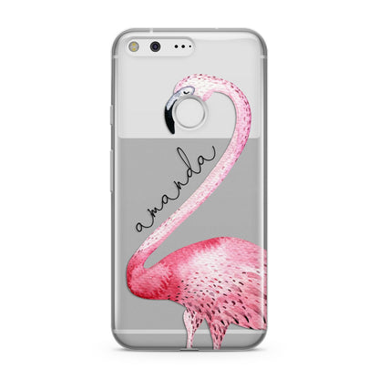 Personalised Flamingo Google Pixel Case