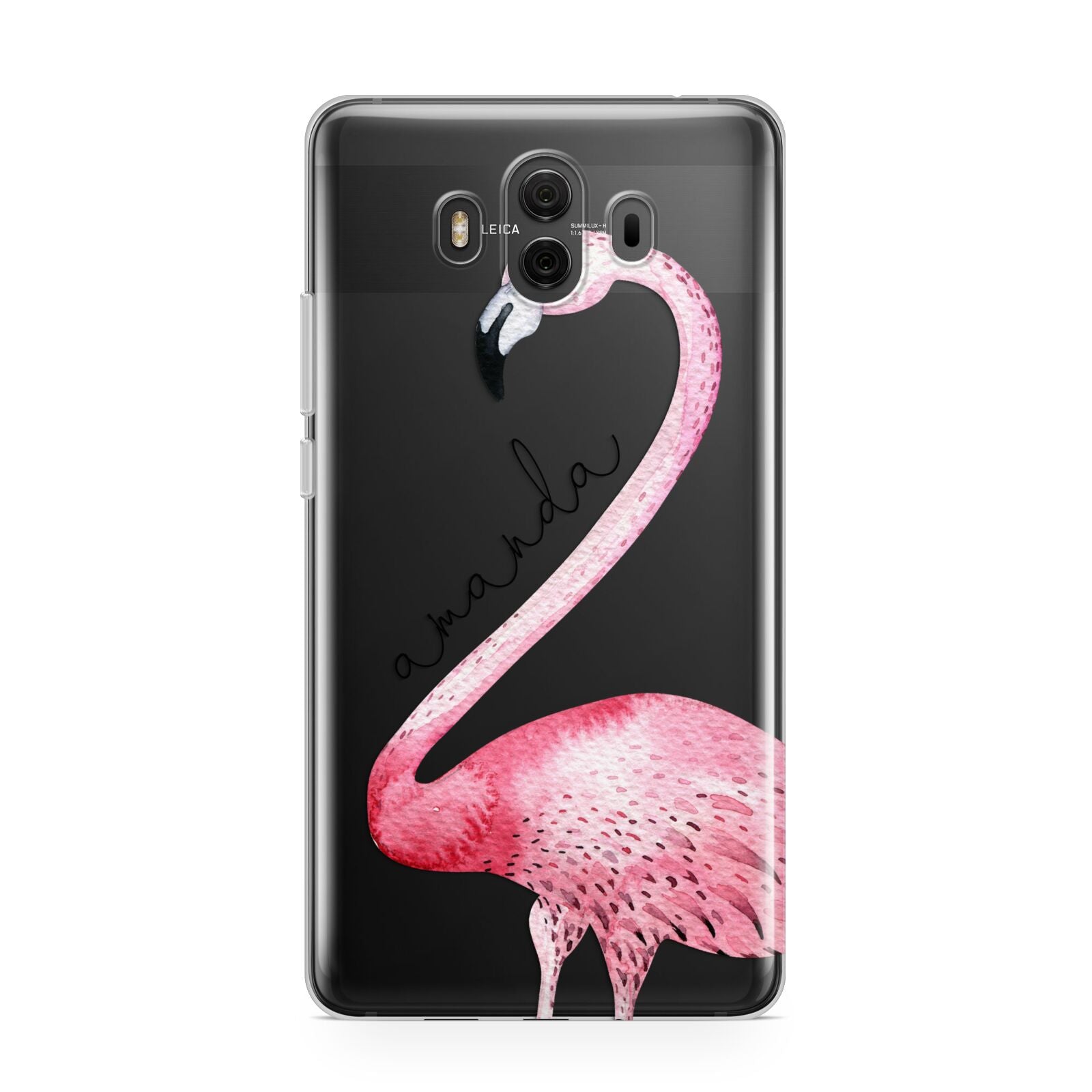 Personalised Flamingo Huawei Mate 10 Protective Phone Case