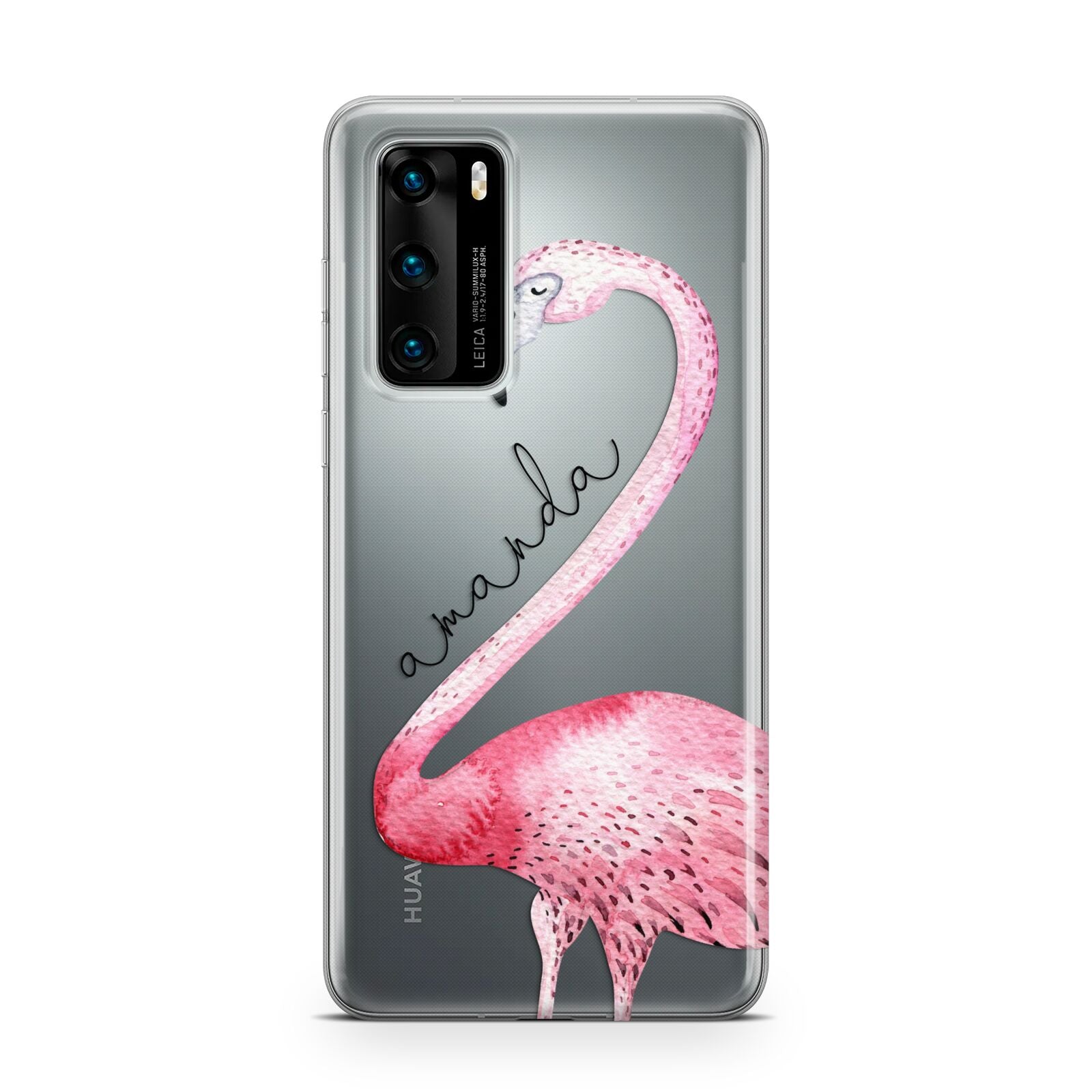 Personalised Flamingo Huawei P40 Phone Case