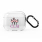 Personalised Flamingo Initials Clear AirPods Clear Case 3rd Gen