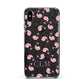 Personalised Flamingo Initials Clear Apple iPhone Xs Max Impact Case Black Edge on Black Phone