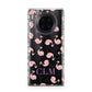 Personalised Flamingo Initials Clear Huawei Mate 30 Pro Phone Case