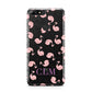 Personalised Flamingo Initials Clear Huawei Y7 2018