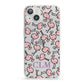 Personalised Flamingo Initials Clear iPhone 13 Clear Bumper Case