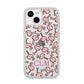Personalised Flamingo Initials Clear iPhone 14 Clear Tough Case Starlight