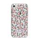 Personalised Flamingo Initials Clear iPhone 8 Bumper Case on Silver iPhone