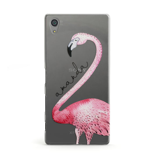 Personalised Flamingo Sony Xperia Case