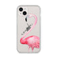 Personalised Flamingo iPhone 14 Plus Clear Tough Case Starlight
