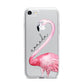 Personalised Flamingo iPhone 7 Bumper Case on Silver iPhone