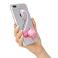 Personalised Flamingo iPhone 7 Plus Bumper Case on Silver iPhone Alternative Image