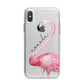 Personalised Flamingo iPhone X Bumper Case on Silver iPhone Alternative Image 1