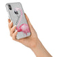Personalised Flamingo iPhone X Bumper Case on Silver iPhone Alternative Image 2