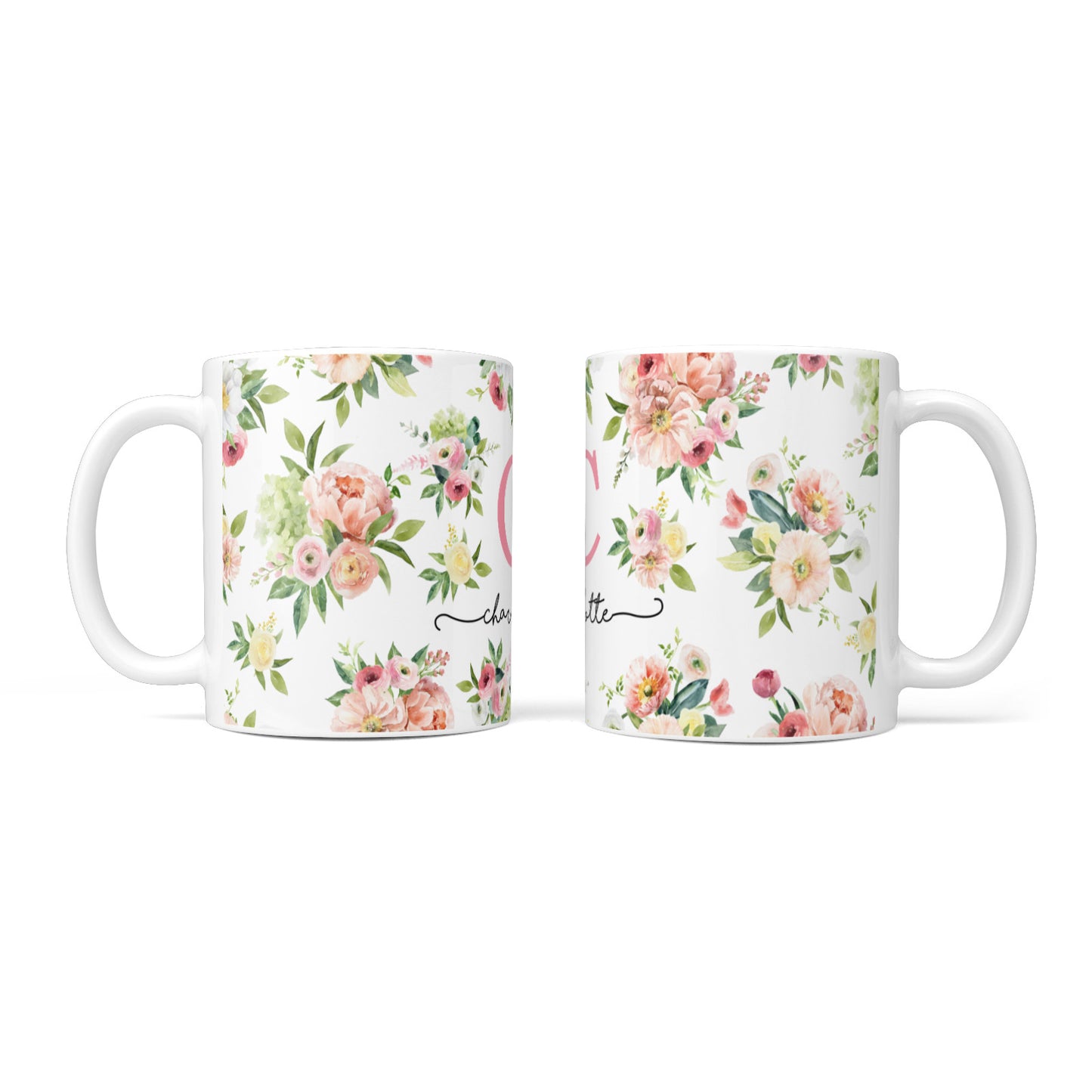Personalised Floral 10oz Mug Alternative Image 3