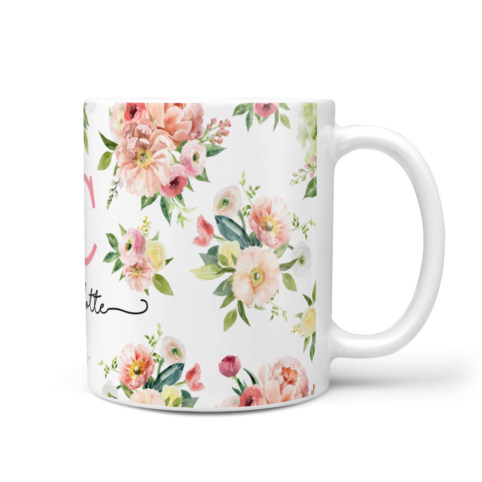 Personalised Floral 10oz Mug